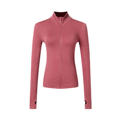 Women's Long Sleeve Zip Sports Jacket for Yoga & Running