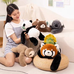 Panda, Koala, Sloth, Dinosaur, Bear & Little Panda Plush Doll Gift â€“ Kids Soft Stuffed Toy
